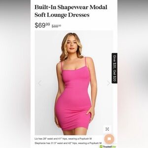 Popilush built in shapewear Ribbed dress
